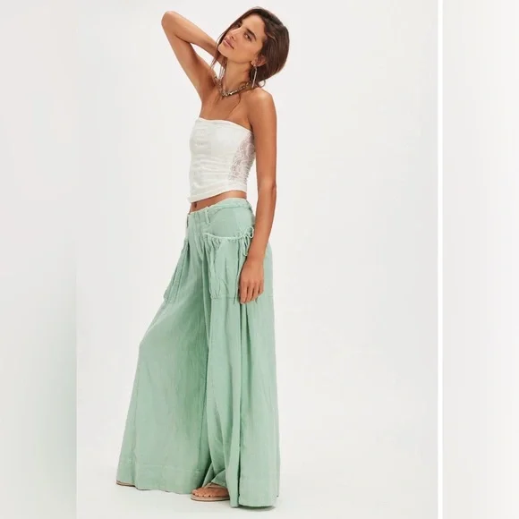 FREE PEOPLE Miss You Most Wide-Leg Pants - Picture 2 of 15